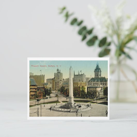 Niagara Square, Buffalo, NY Briefkaart (Staand voorkant)