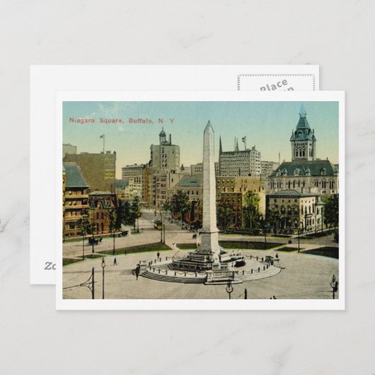 Niagara Square, Buffalo, NY Briefkaart (Voorkant / Achterkant)