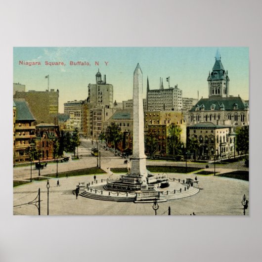 Niagara Square, Buffalo, NY  Poster (Voorkant)