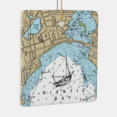 Niantic CT Nautical Chart Keramisch Ornament (Rechts)