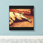 Niarobi Elephant Canvas Afdruk (Insitu (Houten vloer))
