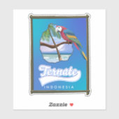 Nias Island Indonesia reiskaart Sticker (Vel)