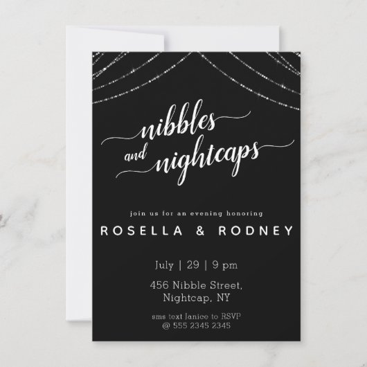 Nibbles Nightcaps Fab Engagement Party Uitnodiging (Voorkant)