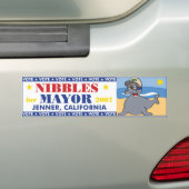 Nibbles voor burgemeester Bumpersticker (Op auto)