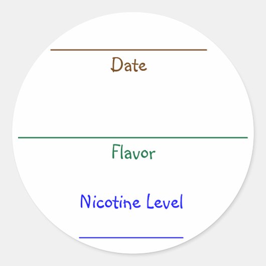 Nic-Juice-labels Ronde Sticker (Voorkant)