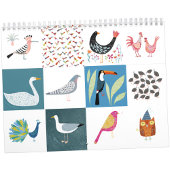 Nic Squirrell Quirky Birds Calendrier