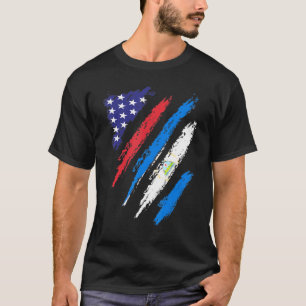 Nicaragua Amerikaanse Vlag USA Patriot Erfgoed T-shirt