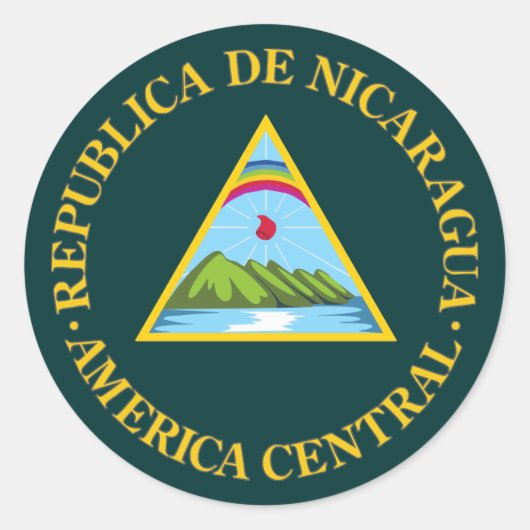 Nicaragua COA Ronde Sticker (Voorkant)