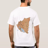 Nicaragua Drapeau et carte T-shirt (Dos)
