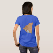 Nicaragua Drapeau et carte t-shirt (Dos entier)