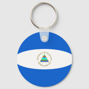 Nicaragua Fisheye Flag Sleutelhanger
