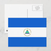 Nicaragua Flag Briefkaart (Voorkant / Achterkant)