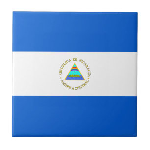 Nicaragua Flag Ceramic Tile Tegeltje