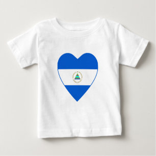 Nicaragua Flag Heart T-Shirt