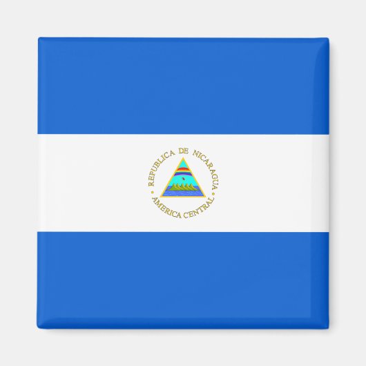 Nicaragua Flag Magnet Magneet (Voorkant)