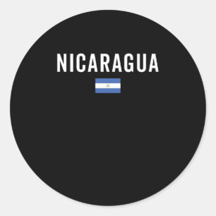 Nicaragua Flag - Patriottische vlag Ronde Sticker