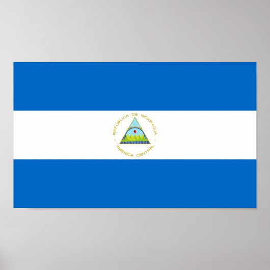 Nicaragua Flag Poster (Voorkant)