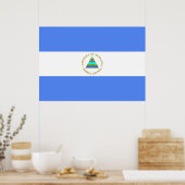 Nicaragua Flag Poster (Keuken)