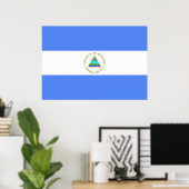 Nicaragua Flag Poster (Thuiskantoor)