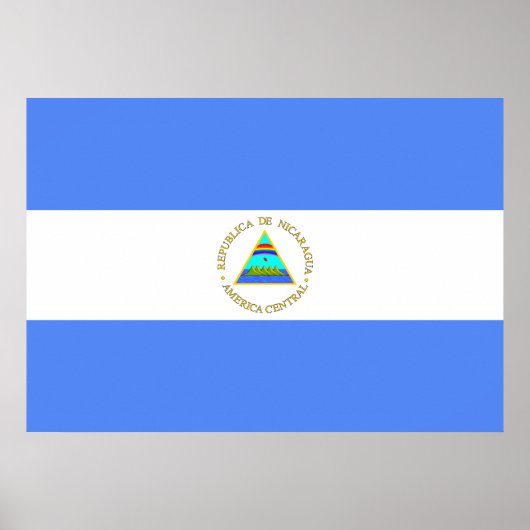 Nicaragua Flag Poster (Voorkant)