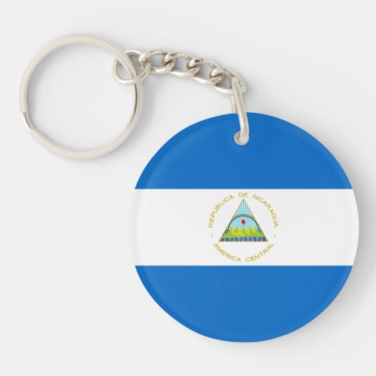 Nicaragua Flag Sleutelhanger (Voorkant)