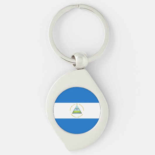 Nicaragua Flag Sleutelhanger (Voorkant)