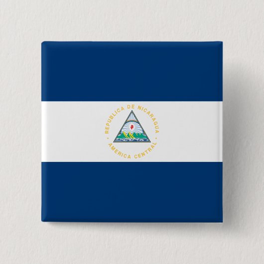 Nicaragua Flag Vierkante Button 5,1 Cm (Voorkant)