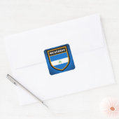 Nicaragua Flag Vierkante Sticker (Envelop)