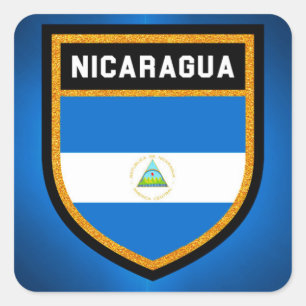 Nicaragua Flag Vierkante Sticker