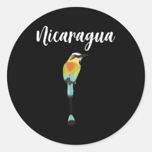Nicaragua Guardabarranco Nicaraguaanse vogel Nica  Ronde Sticker