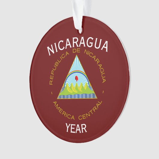 Nicaragua Kerstmis Acrylversiering Ornament (voorkant)