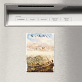 Nicaragua landschap Waterverf reizen Magneet (Insitu (Vaatwasser))