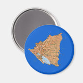 Nicaragua Map Magnet Magneet (Voorkant / Achterkant)