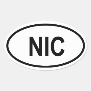 Nicaragua "NIC" Ovale Sticker