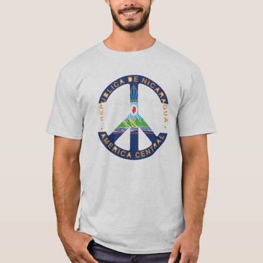 Nicaragua Peace Flag Souvenir T-shirt (Voorkant)
