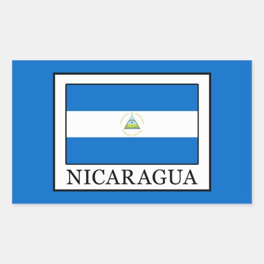 Nicaragua Rechthoekige Sticker (Voorkant)