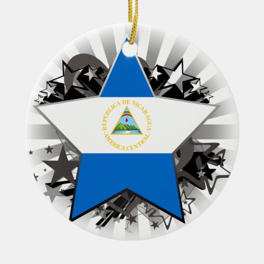 Nicaragua Star Keramisch Ornament (Voorkant)