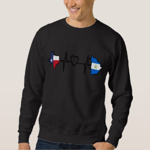 Nicaragua Texas Heartbeat Texaanse vlag Nicaraguaa Trui