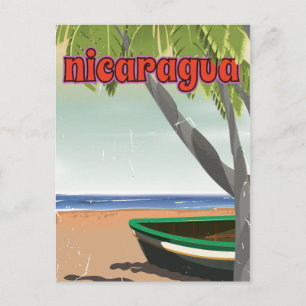 Nicaragua vintage reisposter. briefkaart