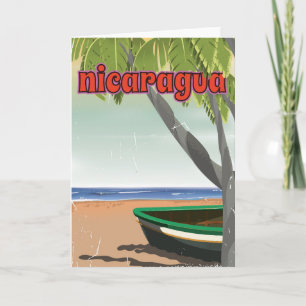 Nicaragua vintage reisposter. feestdagen kaart