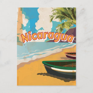 Nicaragua Vintage vakantieposter Briefkaart