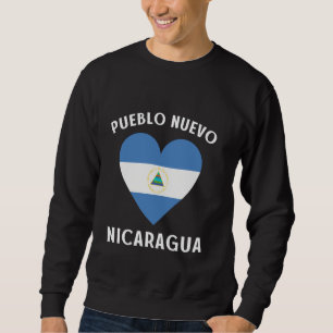 Nicaragua Vlag Hart Pueblo Nuevo Stad Trui