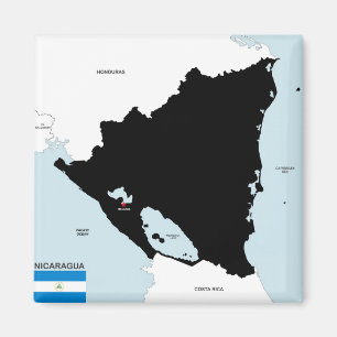 nicaragua vlag land politieke kaart magneet