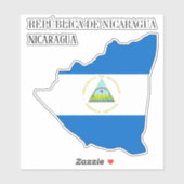 Nicaragua-vlag Sticker (Vel)