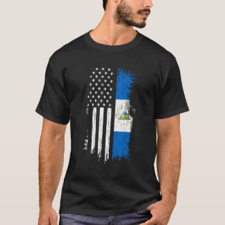 Nicaraguaanse Amerikaanse Vlaggentrots Nicaragua T-shirt