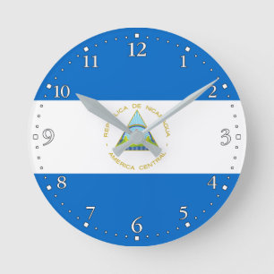 Nicaraguaanse vlag ronde klok
