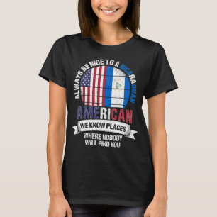 Nicaraguan American know Places Nicaragua Flag T-shirt