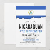 Nicaraguan Cuisine | Flag White Invite Kaart (Voorkant / Achterkant)