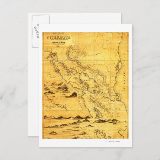 NicaraguaPanoramic MapNicaragua Briefkaart (Voorkant / Achterkant)