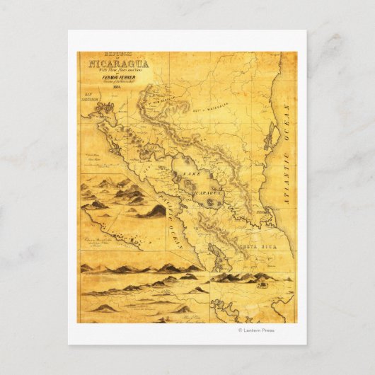 NicaraguaPanoramic MapNicaragua Briefkaart (Voorkant)